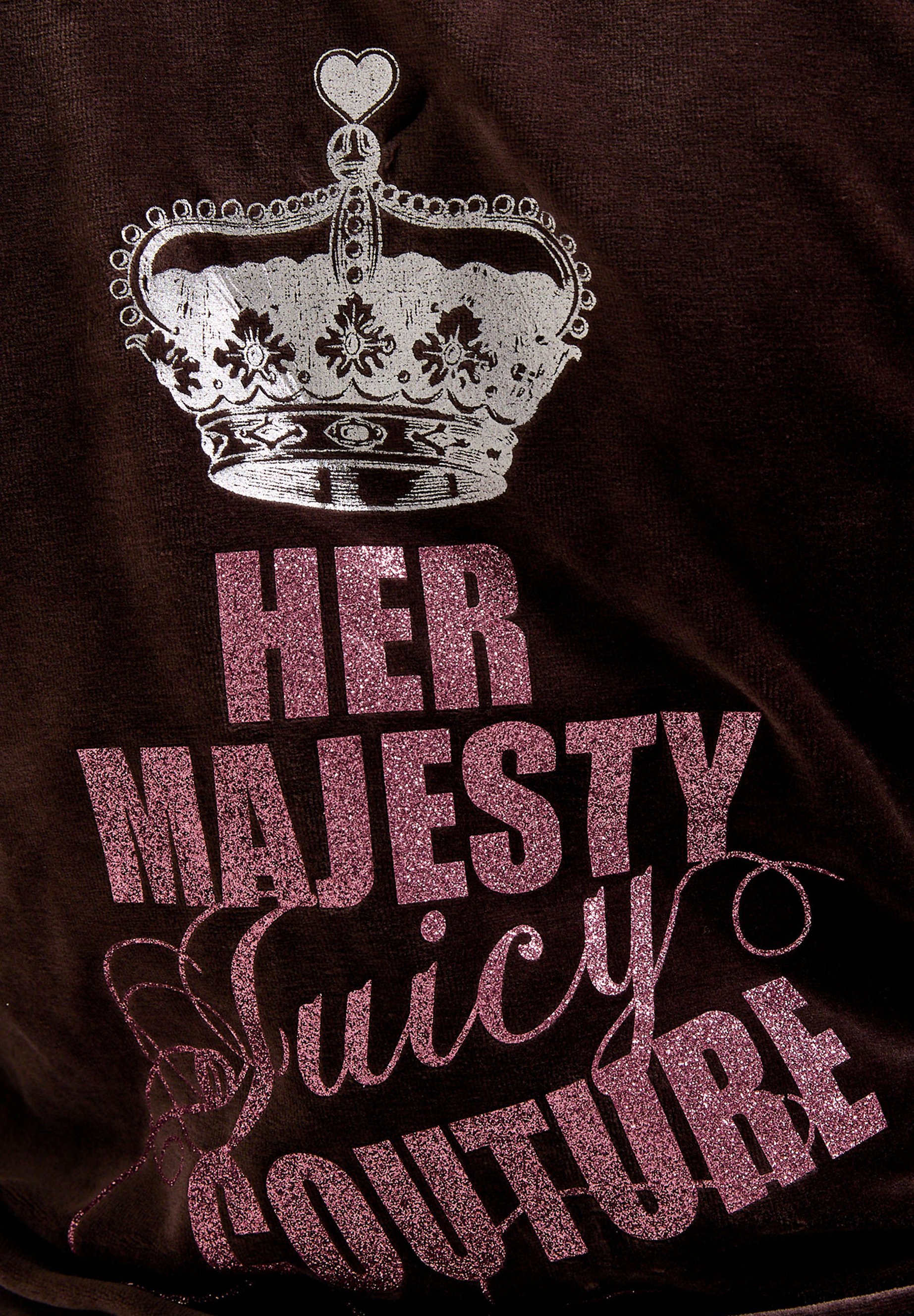 Juicy Couture HER MAJESTY ROBYN HOODIE - Zip-up sweatshirt - java