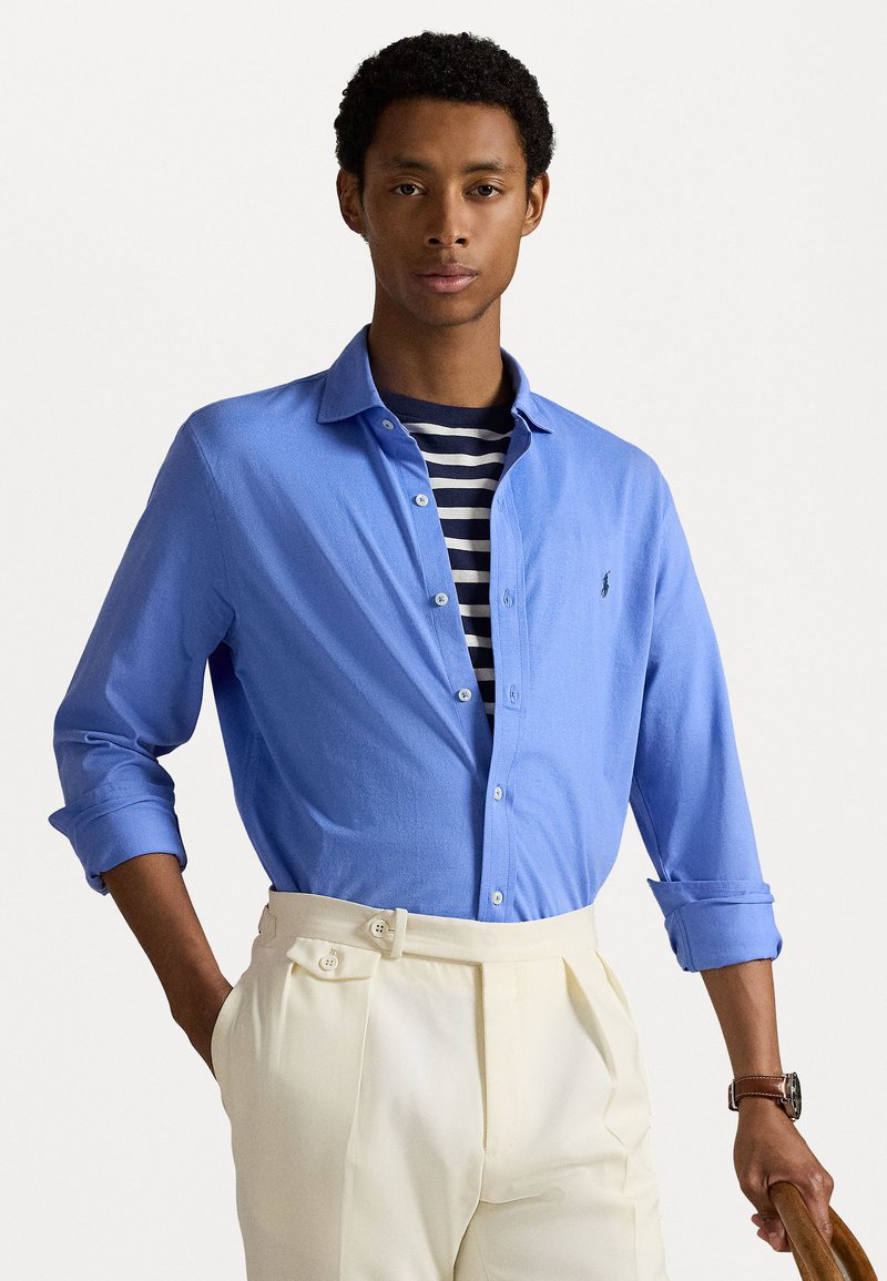 Polo Ralph Lauren - JERSEY SPREAD COLLAR SHIRT - Camicia - harbor island blue, Ingrandire