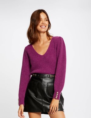 Langarm V-Ausschnitt - Jumper - pink