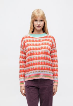 SWEATER BLOSSOM - Svetrík - red/multi-coloured