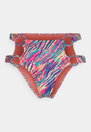 RING DETAIL HIGH WAIST BIKINI BRIEF - Dół od bikini - multi