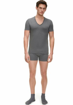 FALKE, Daily Comfort 2-Pack Deep V Neck - Maglietta intima - dark grey  heather