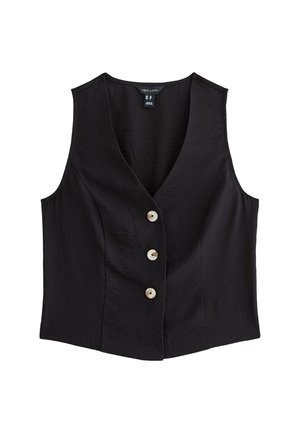 New Look BUTTON FRONT  - Chaleco - black