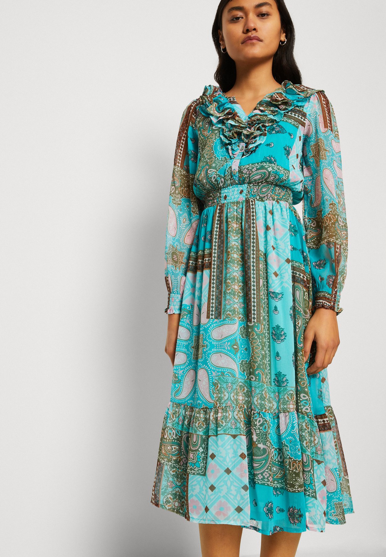ONLSTELLA PATCH MIDI DRESS