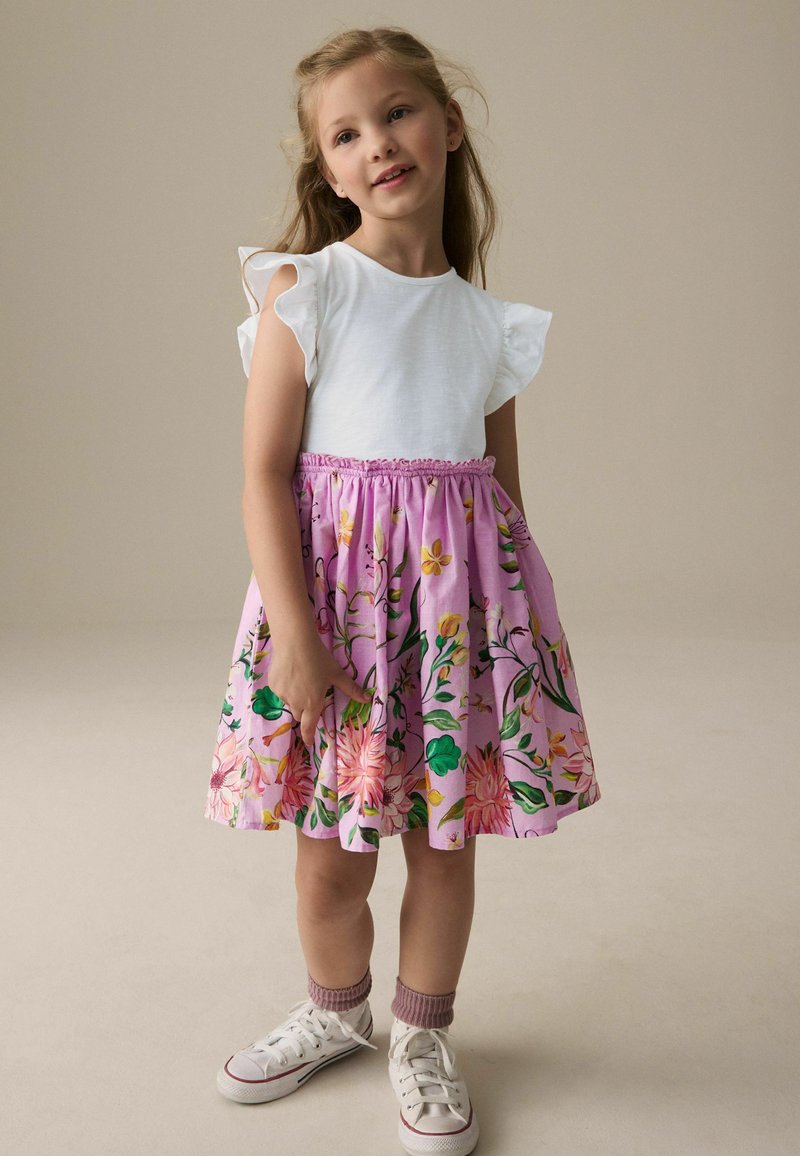 Robe Fille Next Violette étincelante - Taille 8 Ans - Occasion Très Bon état