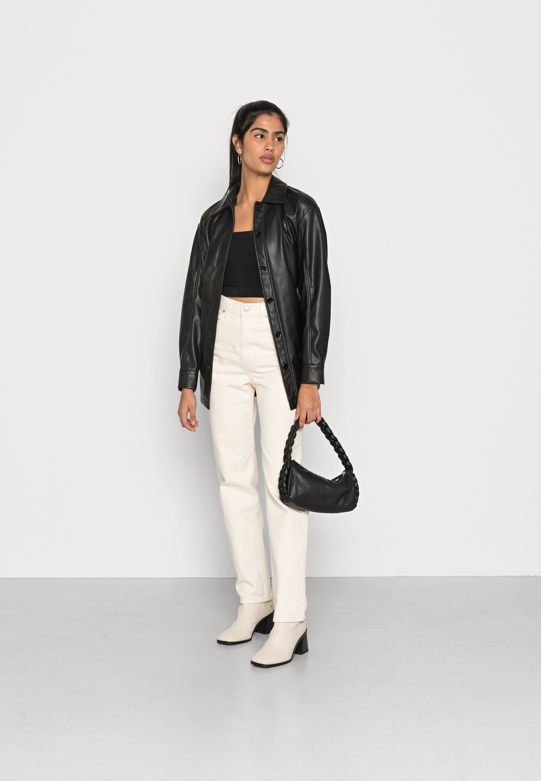 vila faux leather jacket