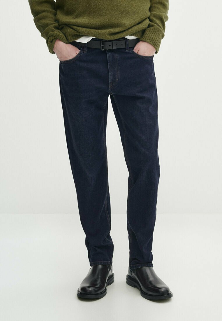 Massimo Dutti RINSE WASH BRUSHED Jeans Tapered Fit mottled dark