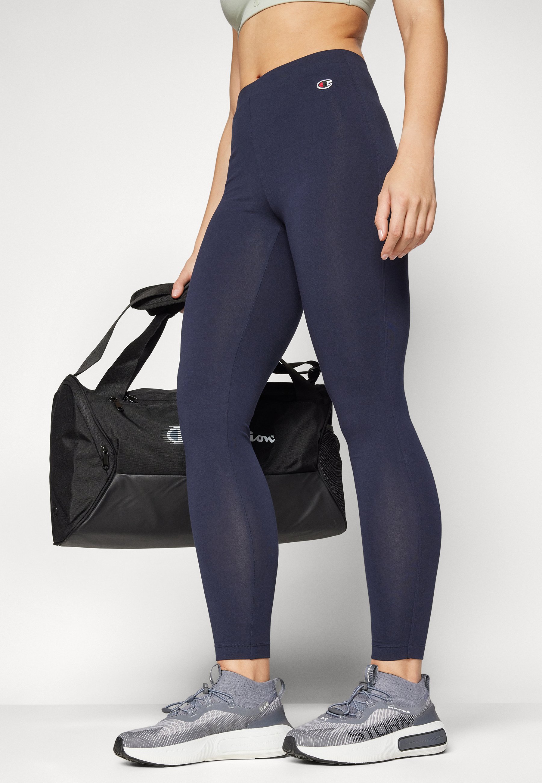 Champion ICONS LEGGINGS - Leggings - navy/dark blue - Zalando.co.uk