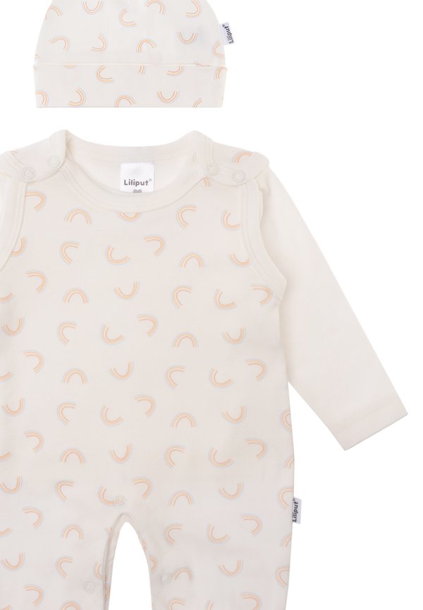 3-TEILIGES -SET  – Mütze – weiss