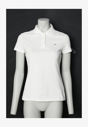 Tommy Jeans, SLIM FIT PIQUE POLO SHIRT - Polo - ecru