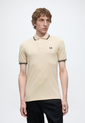 Fred Perry TWIN TIPPED  - Poloshirt - oatmeal / black / black