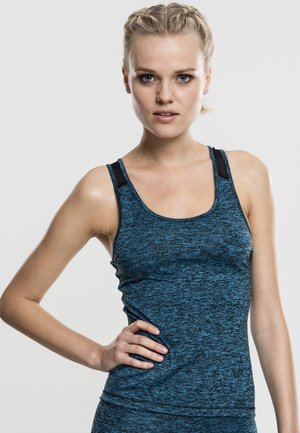 Urban Classics Top - turquoise/ black