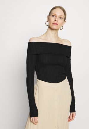 Topper langermet - black