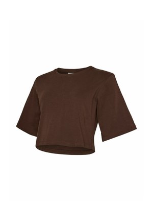 MAMALICIOUS, TOP REGULAR FIT ROUND NECK T-SHIRT - T-shirts basic - hot fudge