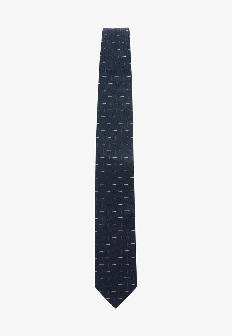 Next TEXTURED REGULAR - REGULAR FIT - Krawatte - navy blue olive green neutral brown geometric