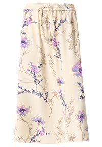 SLShirley - Gonna a campana - whitecap gray floral print