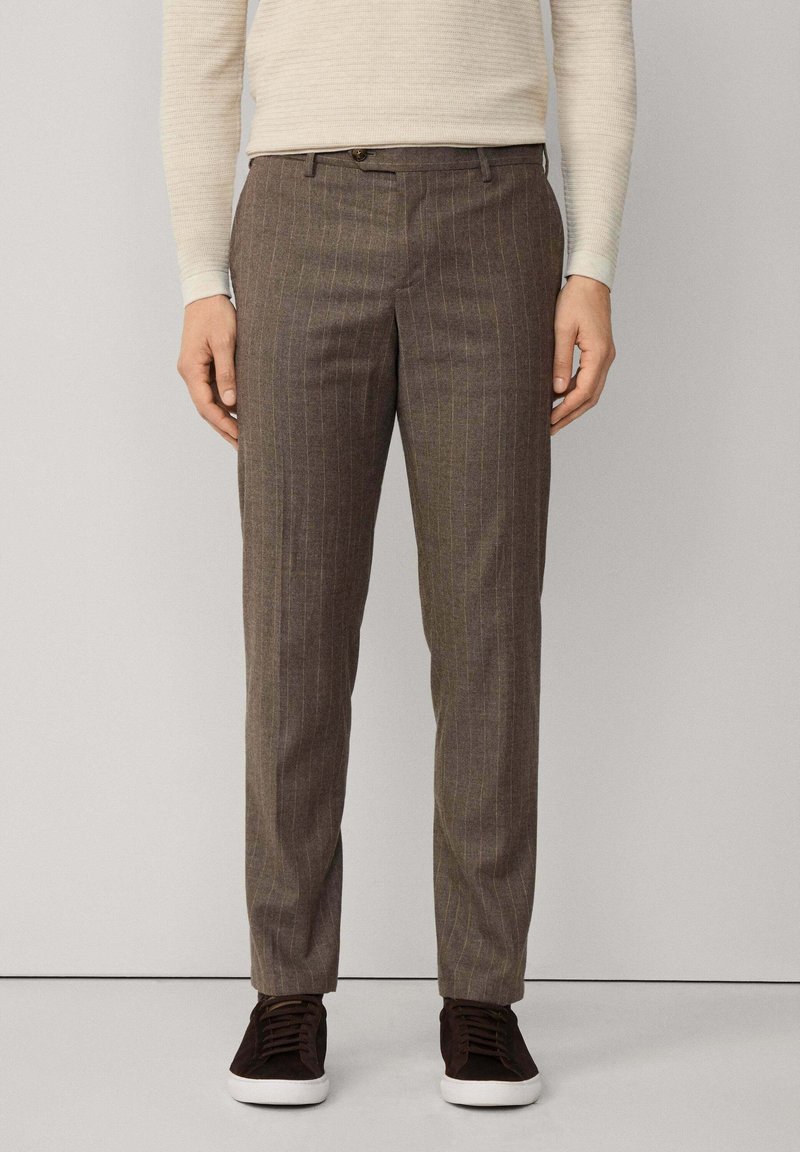 Façonnable STRIPED - Pantalones - mud brown