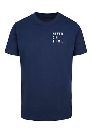 NEVER ON TIME TEE - T-shirt imprimé - light navy