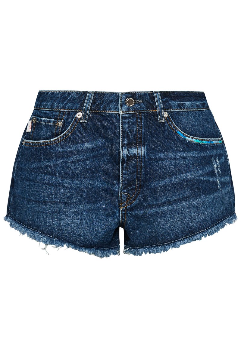 Superdry & Co Jeansshort blauw gemêleerd
