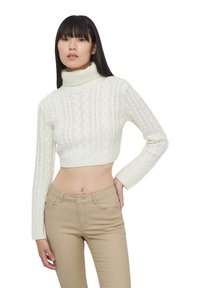 Terranova CROP DOLCEVITA CON TRECCE
 - Maglione - bianco lana