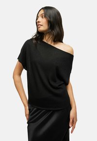 Next - DRAPED SLASH NECK SLOUCH  - Basic T-shirt - black Thumbnail Image 1