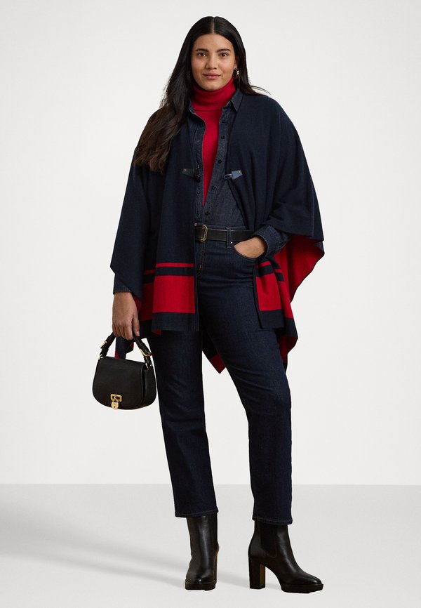 INTARSIA-KNIT TWO TONE PONCHO - Cape4