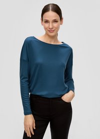 s.Oliver BLACK LABEL LANGARM MIT ÜBERSCHNITTENEN SCHULTERN - Langarmshirt - dunkles türkis