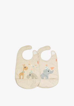 Done By Deer, BIB W/VELCRO 2-PACK CELEBRATION SAND - Babero - sand