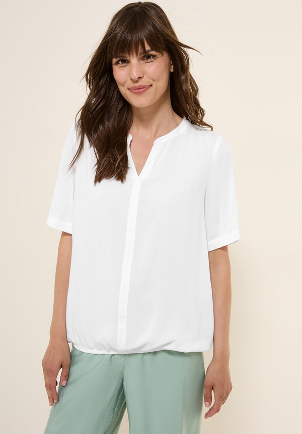SPLIT NECK - Bluse - weiß