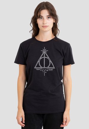 Cotton Soul, HARRY POTTER DEATHLY HALLOWS LINE LOGO - T-Shirt print - black
