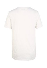 Hvid bomulds T-shirt med rund halsudskæring, korte ærmer og en afslappet pasform. Glat tekstur, ensartet design, ingen synlige mønstre eller grafik.