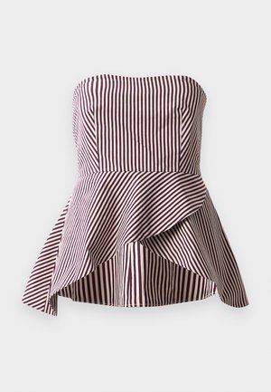 VOLANS STRIPED PETAL - Top - plum stripe
