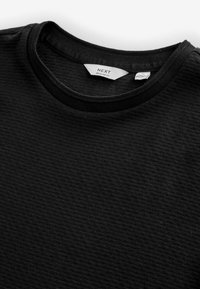 Next TEXTURED REGULAR FIT - T-shirts basic - black