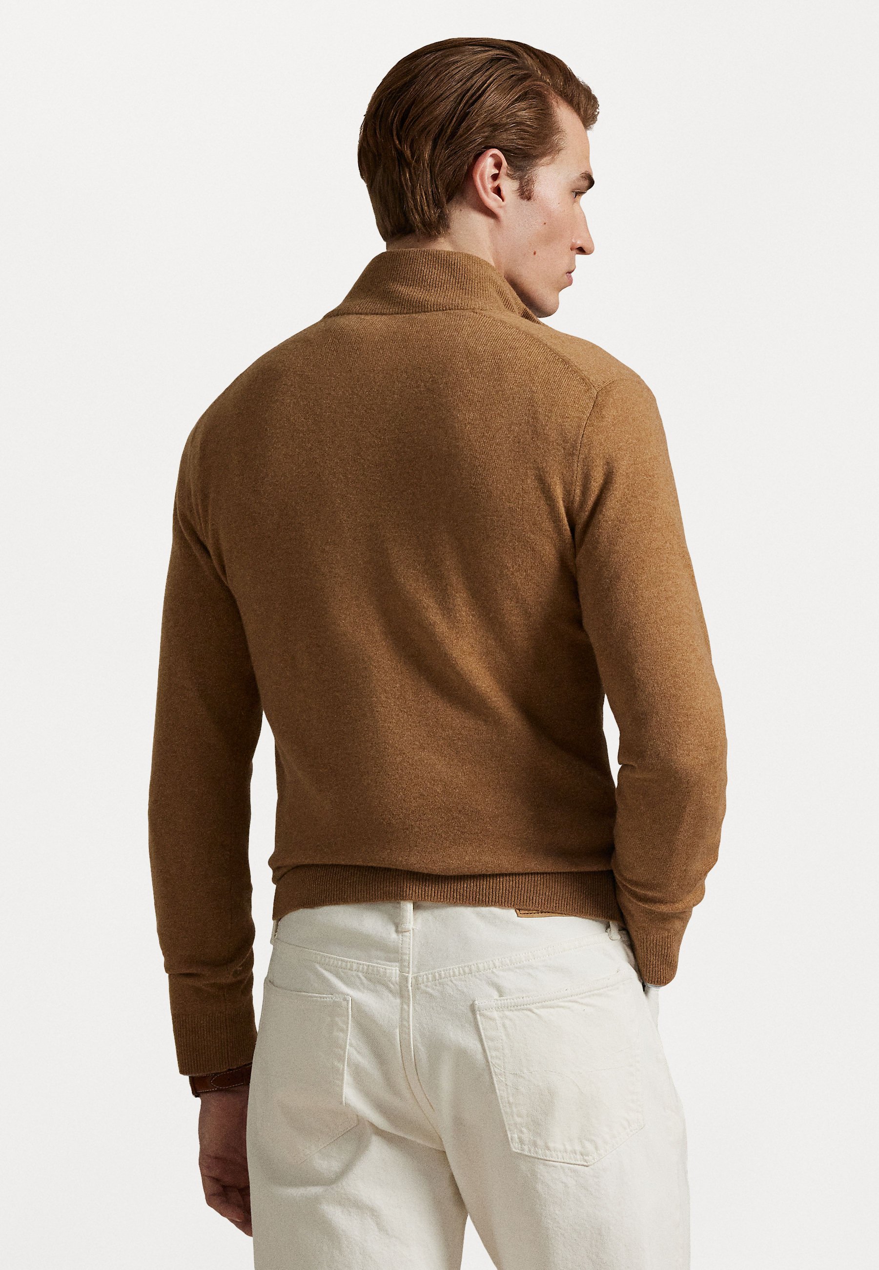 Polo Ralph Lauren WOOL QUARTER-ZIP JUMPER - Jumper - latte
