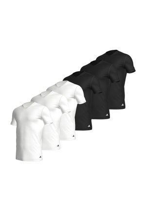 6ER PACK ACTIVE CORE KURZARM - Unterhemd/-shirt - schwarz/weiß