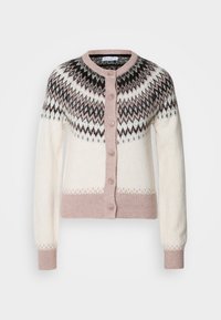 Lindex CARDIGAN TONE FAIR ISLE - Cardigan - light beige
