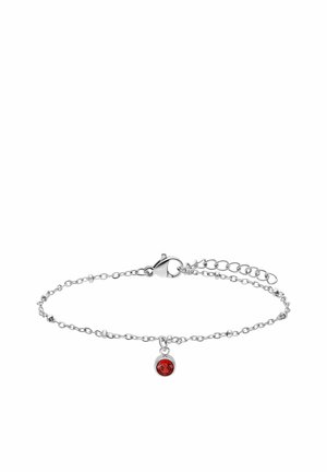 BIRTHSTONE - Armband - silver-coloured/red