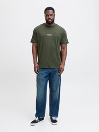 Jack & Jones JJESOHO TEE CREW - Triko s potiskem - duffel bag
