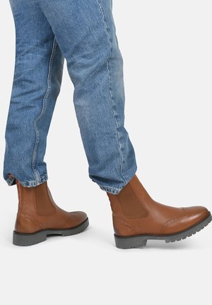 SERA - Platform ankle boots - cognac