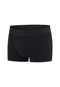 Zwarte katoenen boxershorts met een zachte, elastische tailleband waarop "JACK & JONES" staat. Met een ondersteunende voorkant en platte naden.