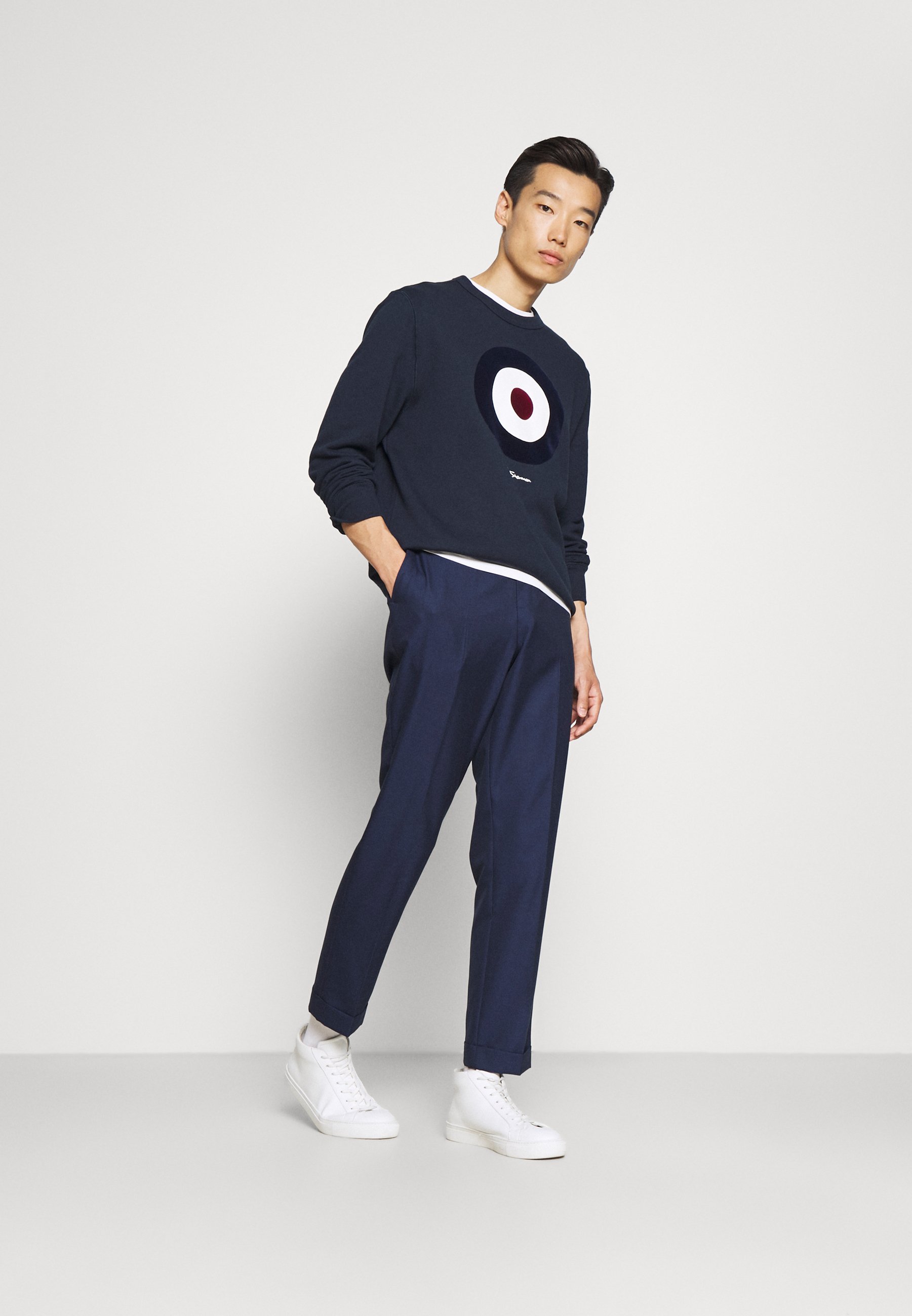 Ben Sherman FLOCK TARGET Sweater dark navydonkerblauw Ben Sherman FLOCK TARGET Sweater dark navydonkerblauw