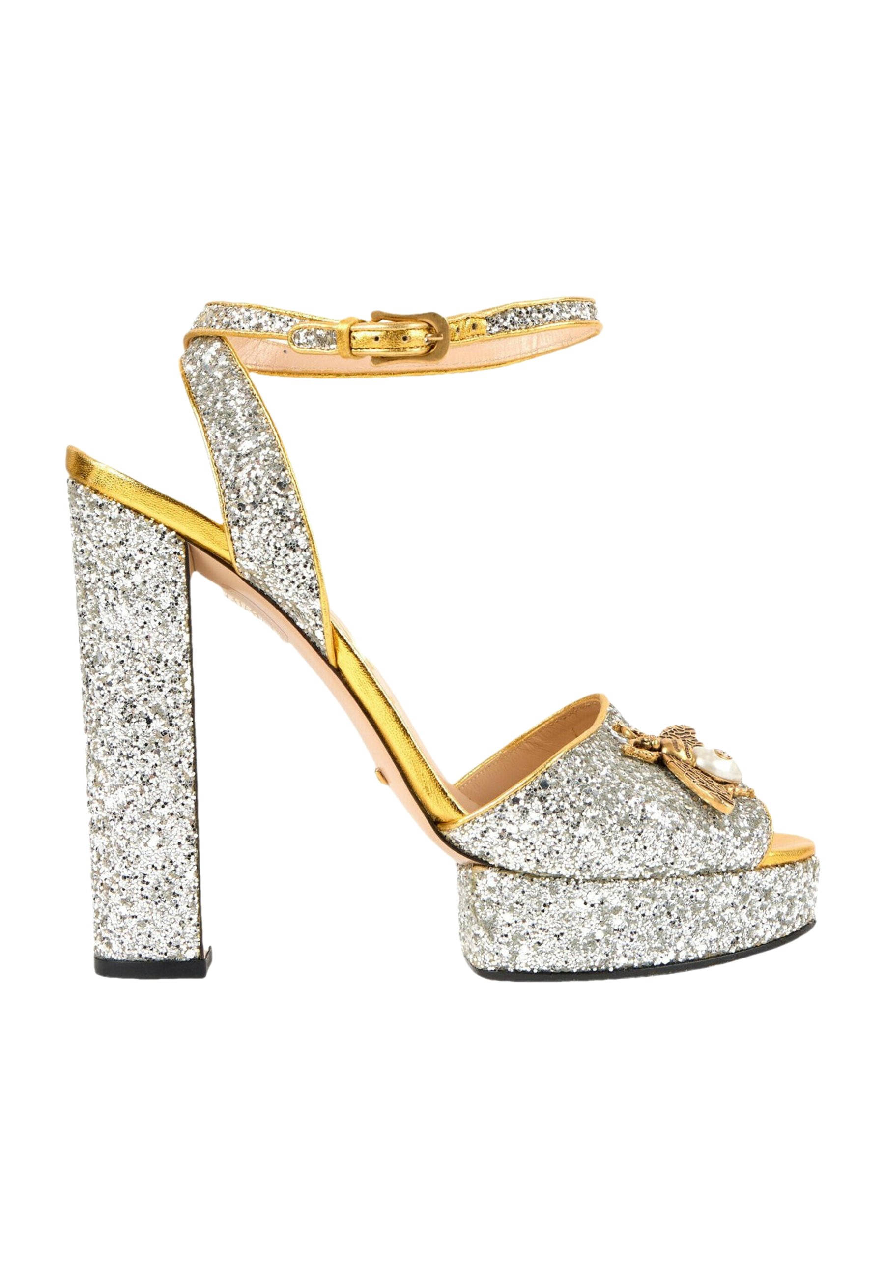 Gucci Sandalen met plateauzool - silver-coloured/zilverkleurig