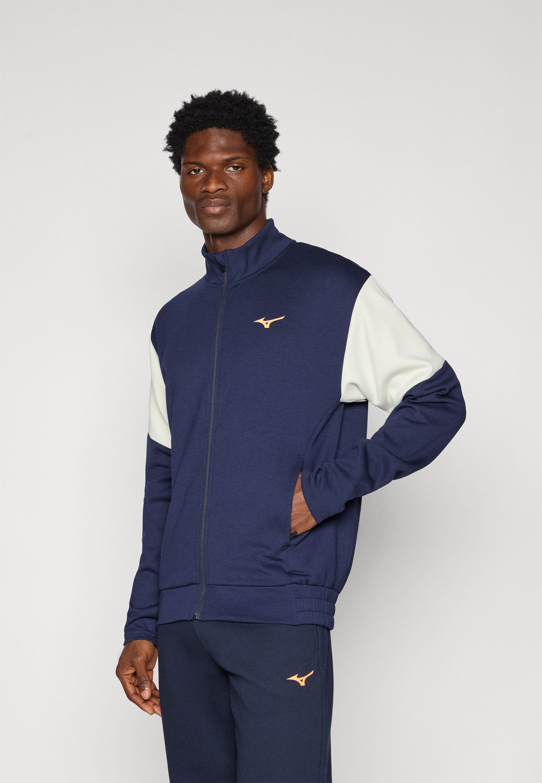 Mizuno ATHLETICS TRACK JACKET - Zip-up sweatshirt - baritone blue 