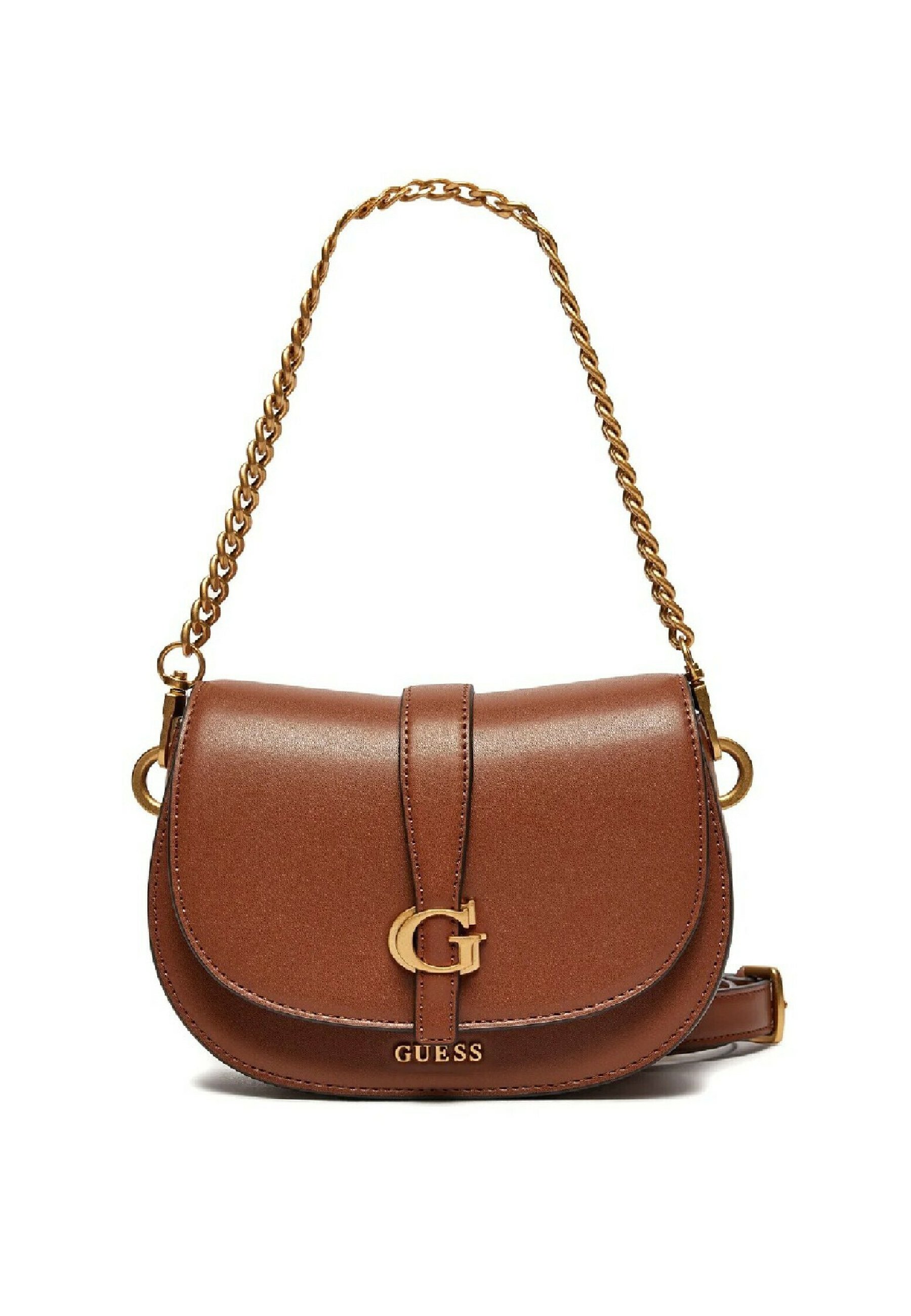 GUESS Gregoria Flap Crossbody, Borsa a Tracolla Donna, Cognac, Taglia Unica