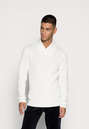BRAD SHAWL NECK - Pullover - cloud dancer