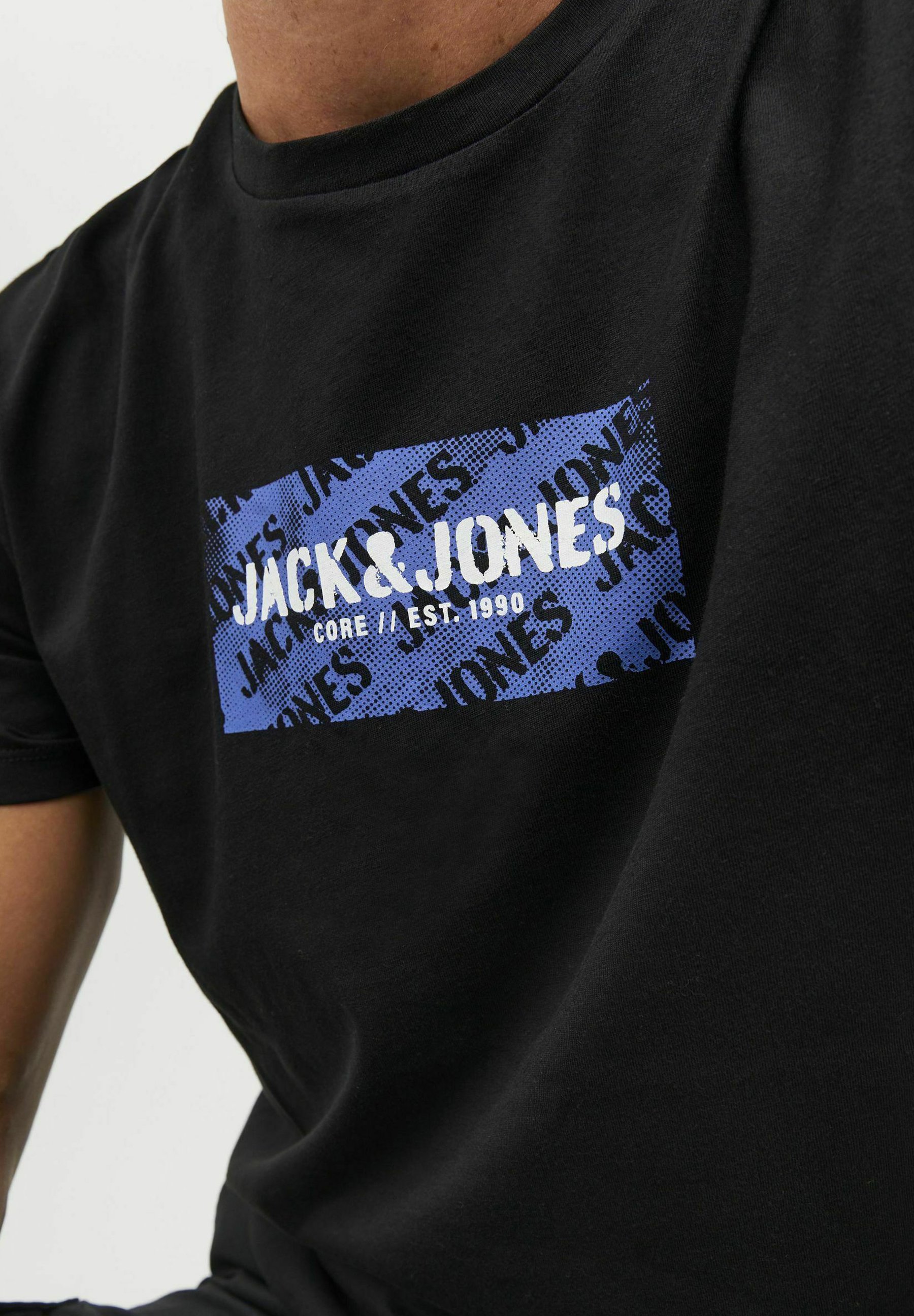 JACK & JONES Fan T-Shirt Mit Vintage-Flaggenprint – 100% Baumwolle, Für Fußballbegeisterte