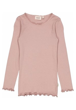 Striktrøje - mottled pink