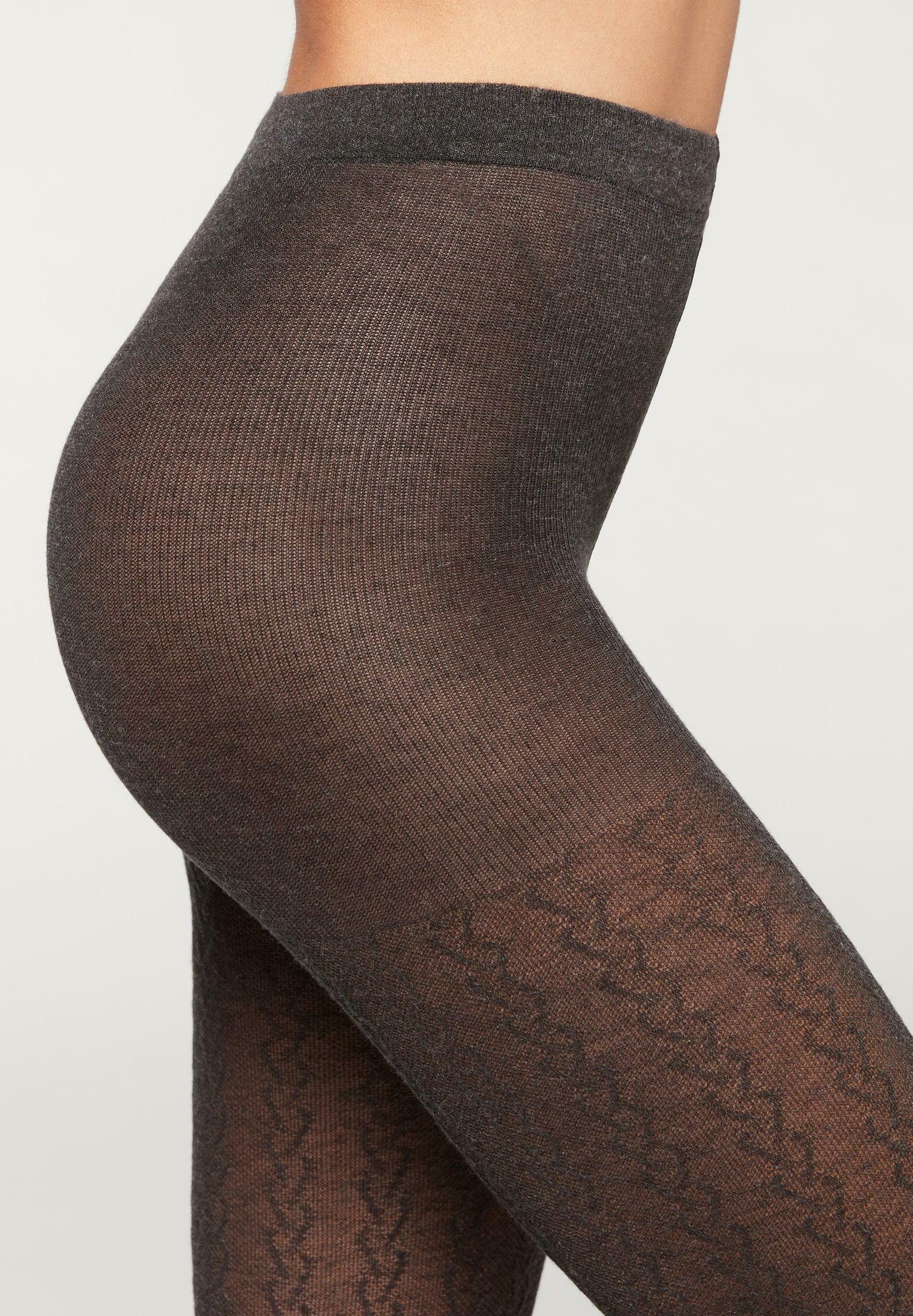 Calzedonia Collant - righe bicolor grigio felpa/grigio - Zalando