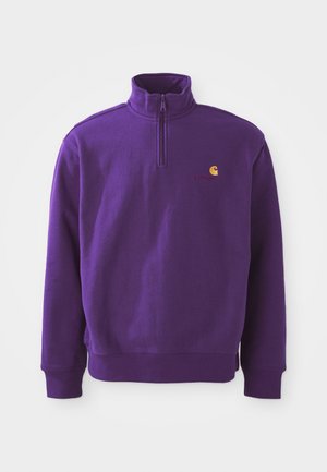 Carhartt WIP HALF ZIP AMERICAN SCRIPT - Sweatshirt - huckleberry