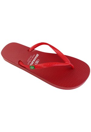 CHANCLA BRASILERAS®, CLASSIC PEARL W ,HECHO EN BRAZIL - T-bar sandals - red